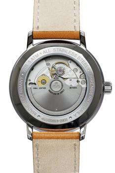 Preview: Bauhaus Herrenuhr Automatik mit Gangreserveanzeige und Lederarmband